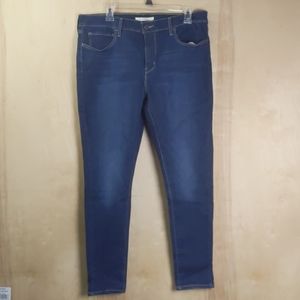 Levi's Dark Wash Super Skinny Blue Jeans 33